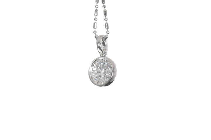 Round Pavé Diamond Pendant