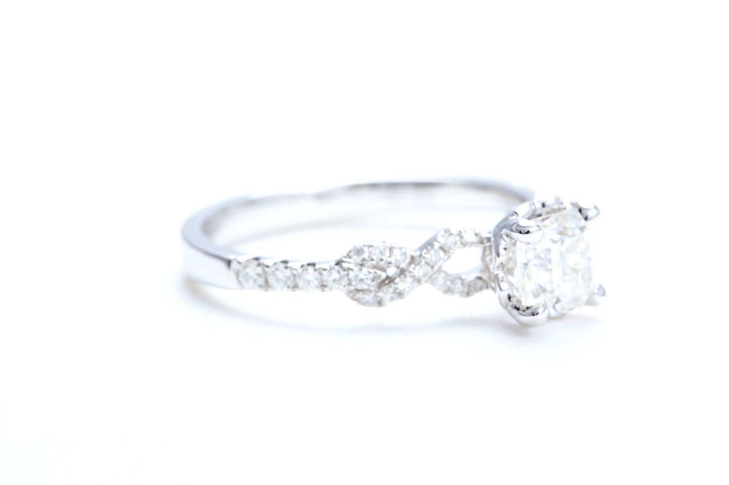 3/4 Carat Ideal Square Shaped Engagement Ring