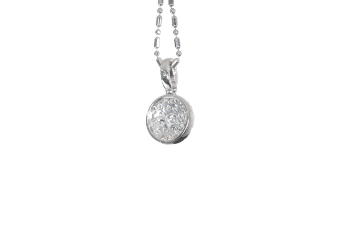 Round Pavé Diamond Pendant