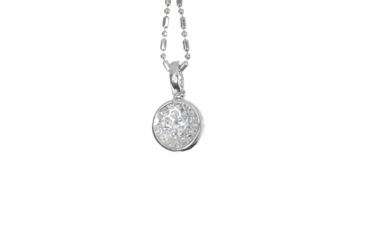 Round Pavé Diamond Pendant