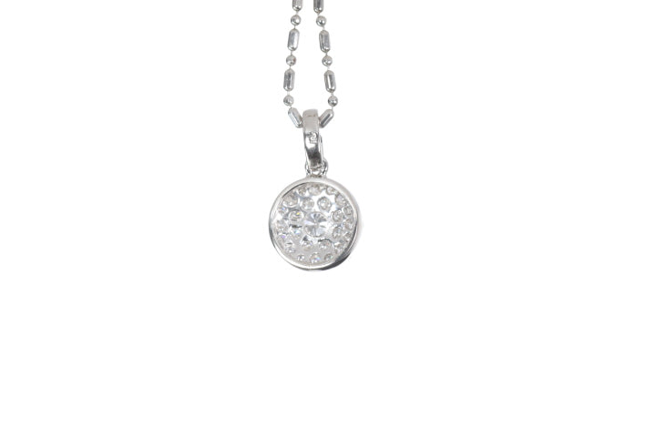 Round Pavé Diamond Pendant
