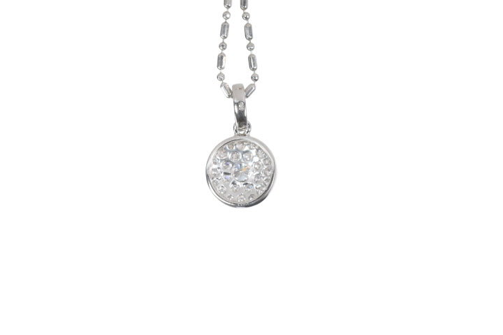 Round Pavé Diamond Pendant