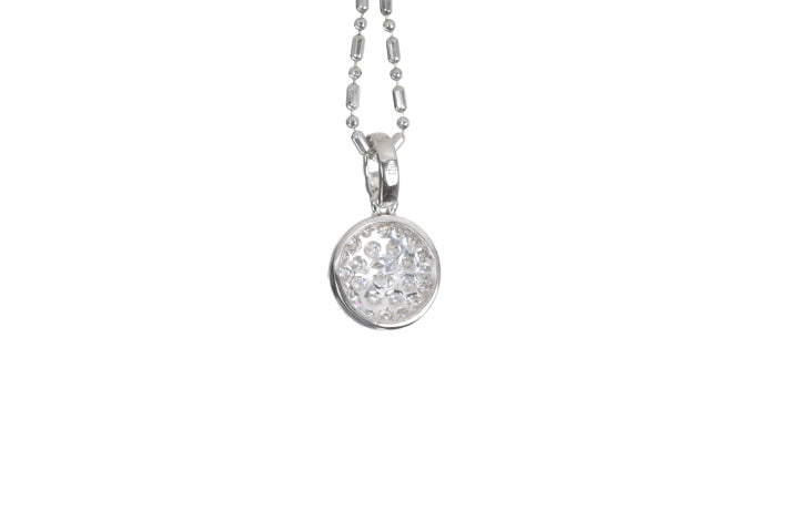 Round Pavé Diamond Pendant