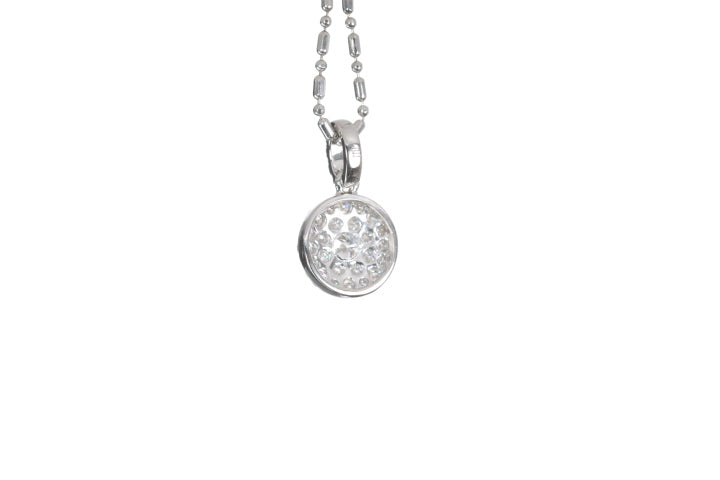 Round Pavé Diamond Pendant