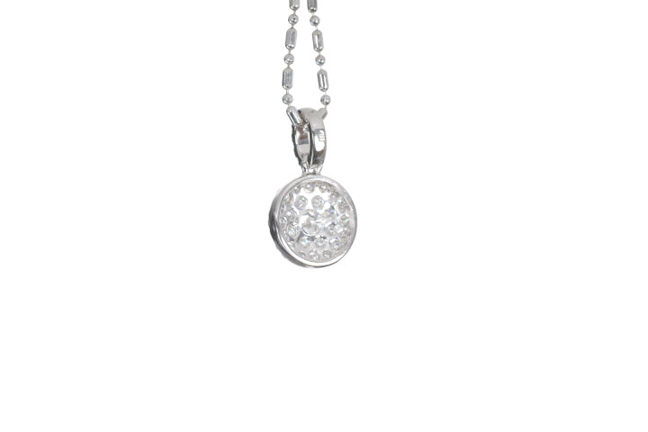 Round Pavé Diamond Pendant
