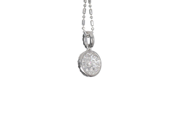 Round Pavé Diamond Pendant