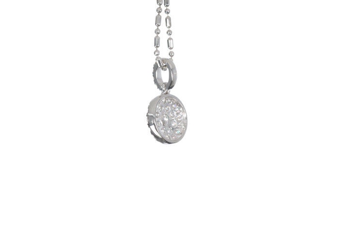 Round Pavé Diamond Pendant