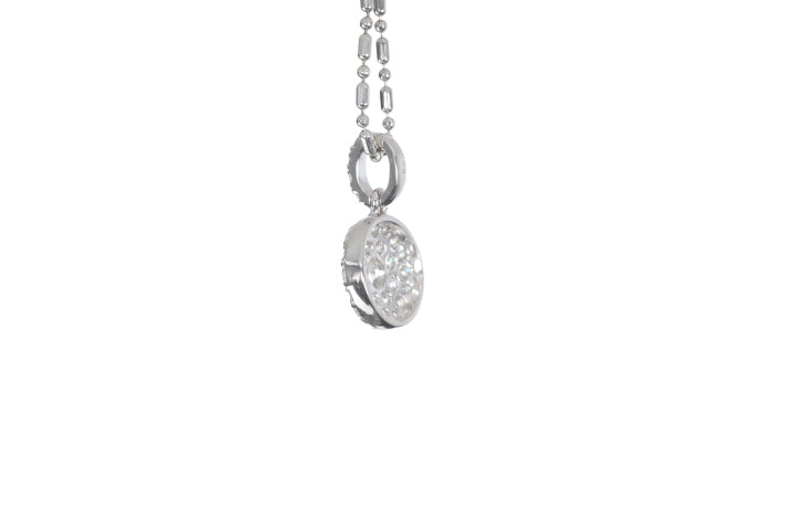 Round Pavé Diamond Pendant