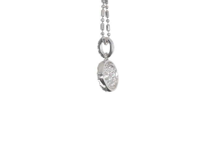 Round Pavé Diamond Pendant