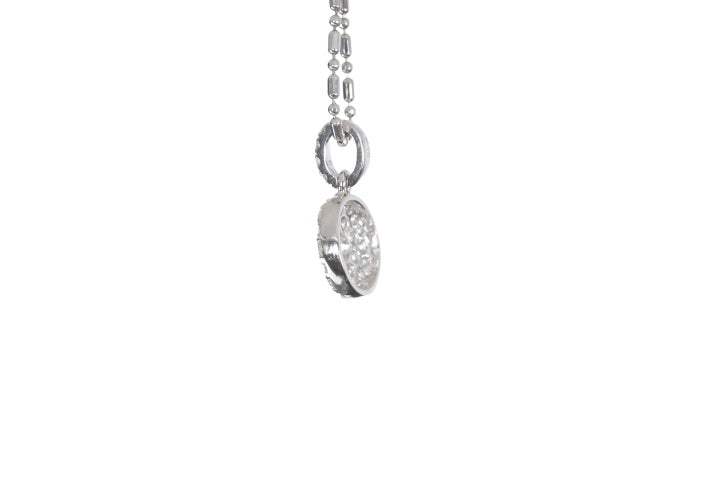 Round Pavé Diamond Pendant