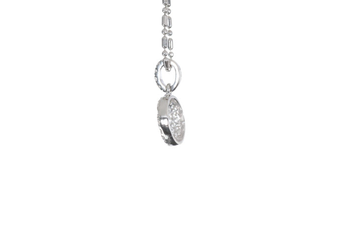 Round Pavé Diamond Pendant