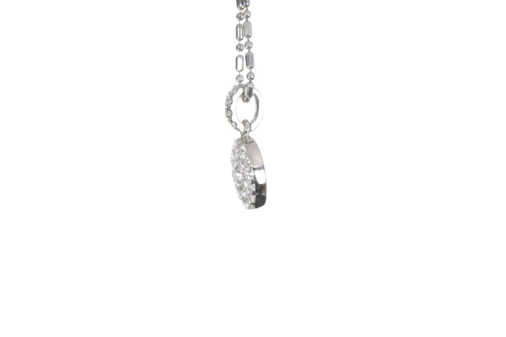 Round Pavé Diamond Pendant