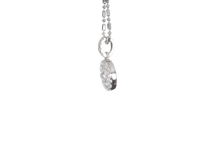 Round Pavé Diamond Pendant