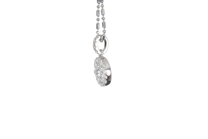 Round Pavé Diamond Pendant