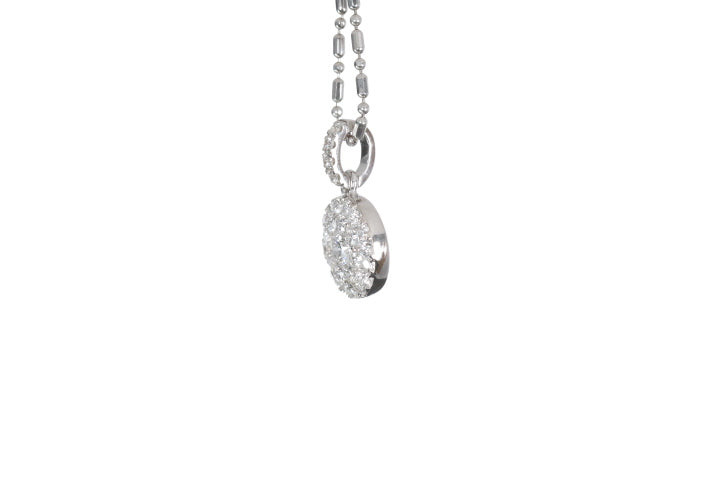 Round Pavé Diamond Pendant