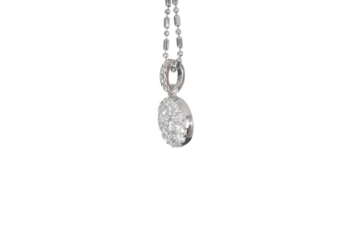 Round Pavé Diamond Pendant