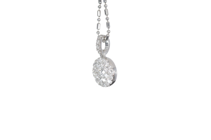 Round Pavé Diamond Pendant