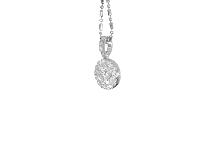 Round Pavé Diamond Pendant
