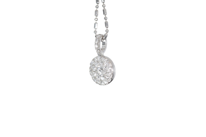 Round Pavé Diamond Pendant