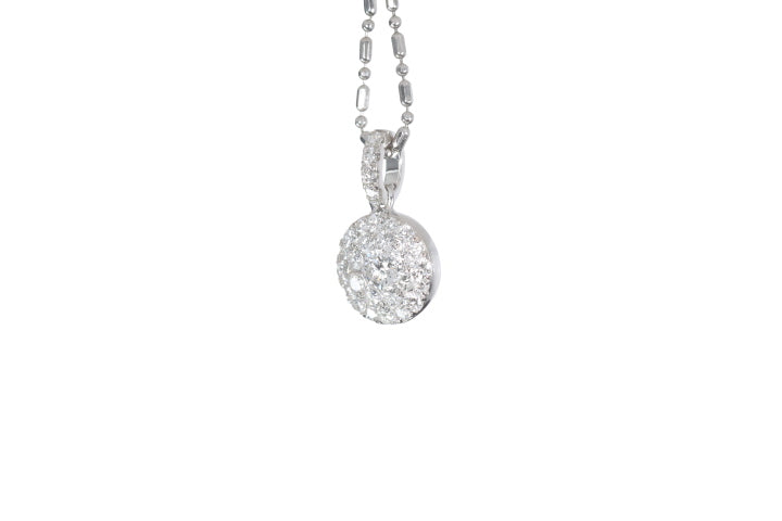 Round Pavé Diamond Pendant