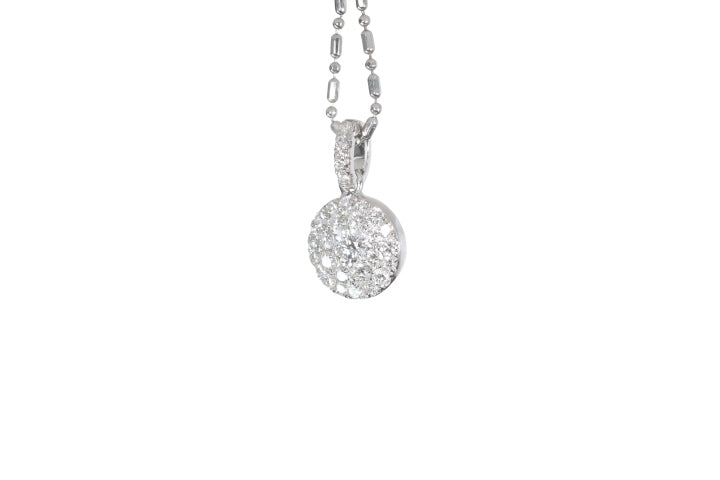 Round Pavé Diamond Pendant