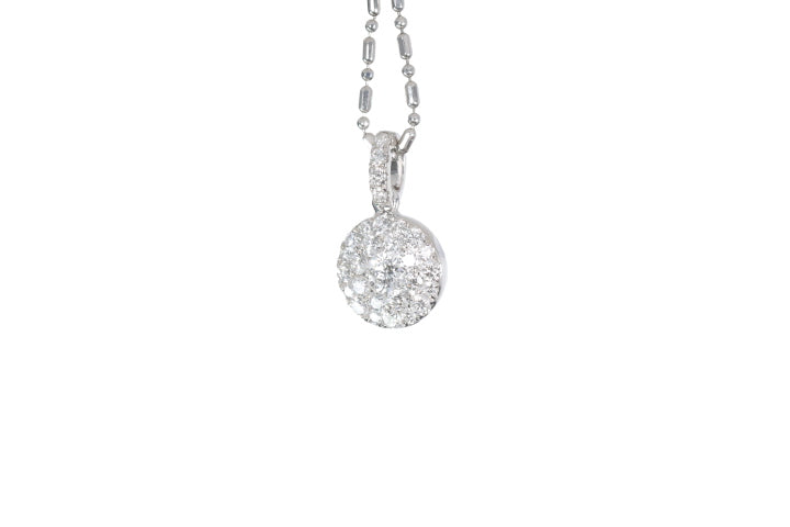 Round Pavé Diamond Pendant