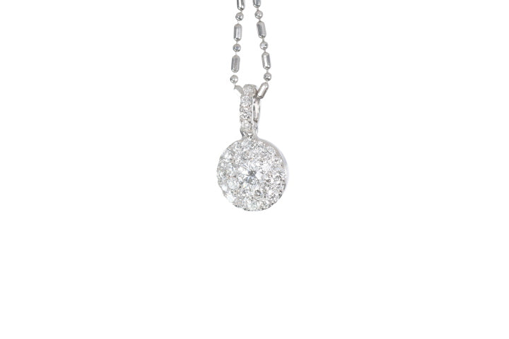 Round Pavé Diamond Pendant
