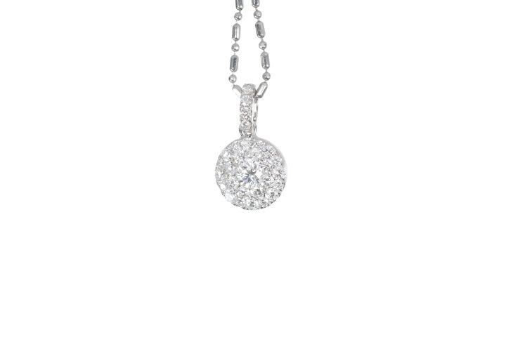 Round Pavé Diamond Pendant