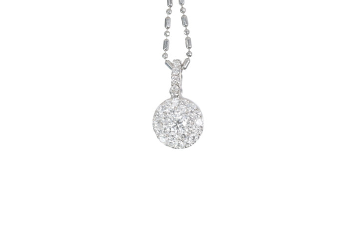 Round Pavé Diamond Pendant