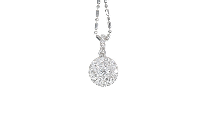 Round Pavé Diamond Pendant