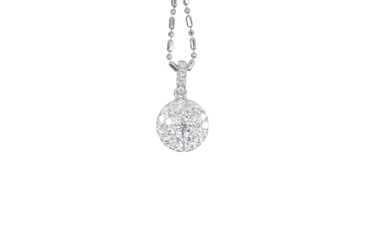 Round Pavé Diamond Pendant