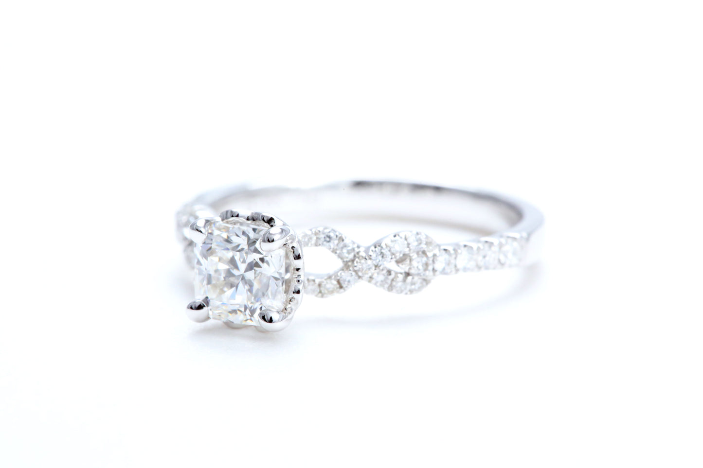 3/4 Carat Ideal Square Shaped Engagement Ring