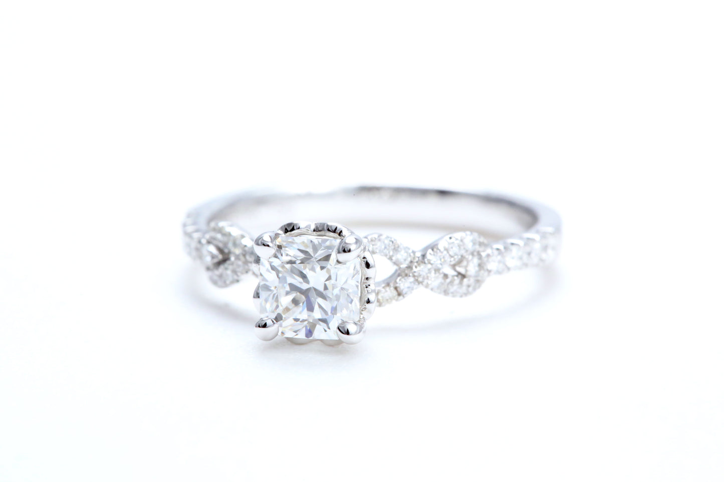 3/4 Carat Ideal Square Shaped Engagement Ring