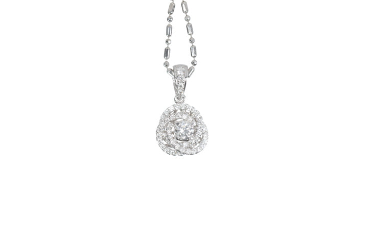 Small Diamond Love Knot Pendant