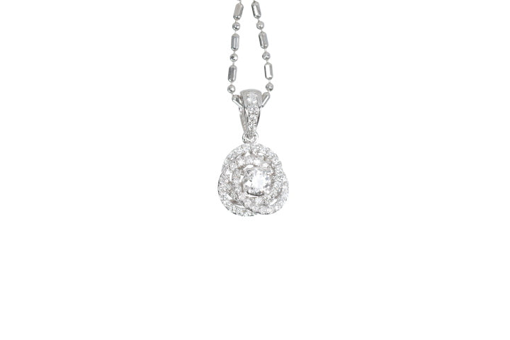 Small Diamond Love Knot Pendant