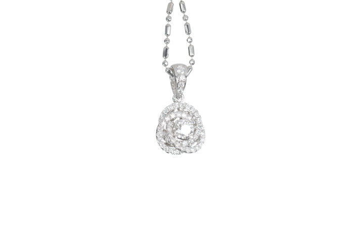 Small Diamond Love Knot Pendant