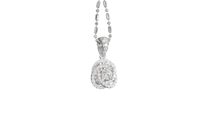Small Diamond Love Knot Pendant