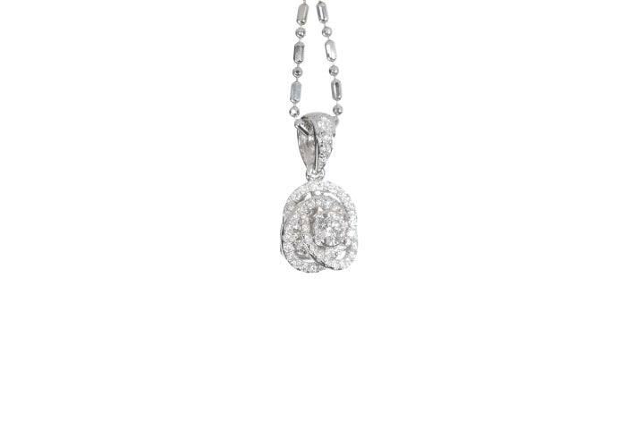 Small Diamond Love Knot Pendant