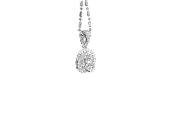 Small Diamond Love Knot Pendant
