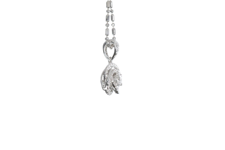 Small Diamond Love Knot Pendant