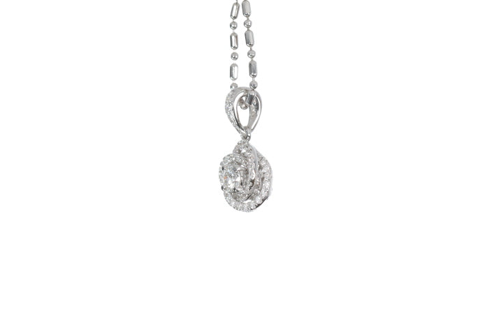 Small Diamond Love Knot Pendant