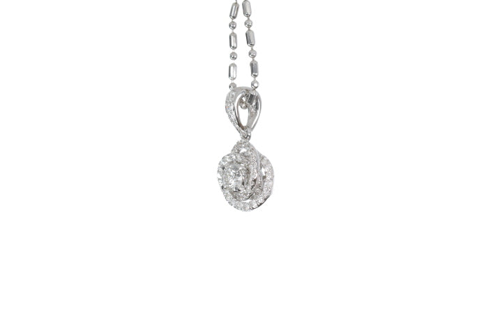 Small Diamond Love Knot Pendant