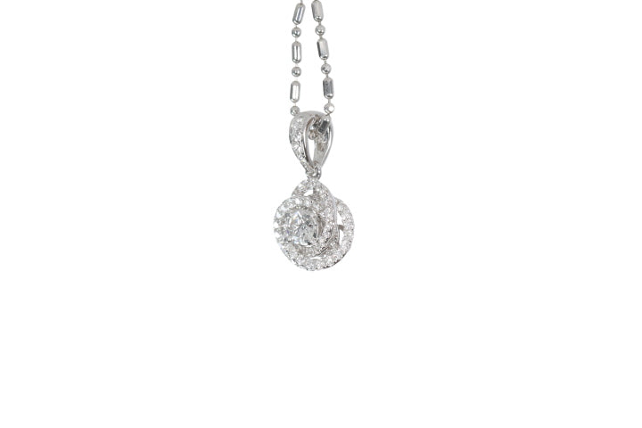 Small Diamond Love Knot Pendant
