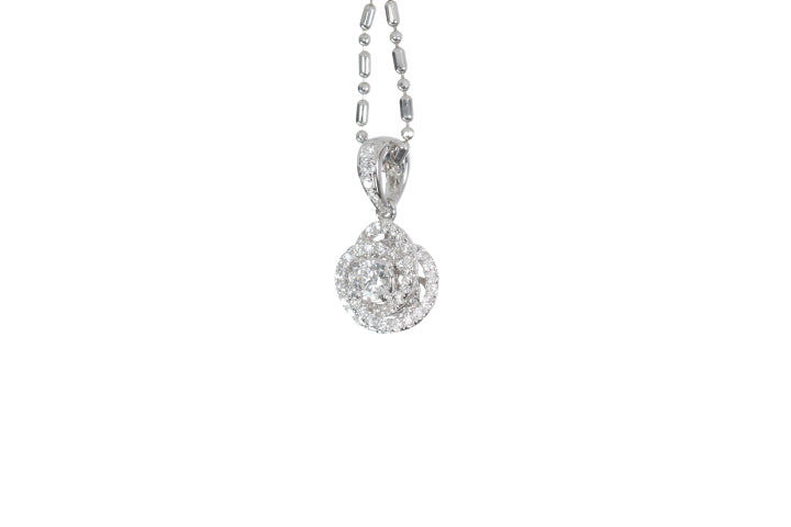 Small Diamond Love Knot Pendant