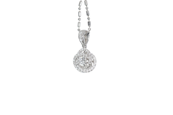 Small Diamond Love Knot Pendant