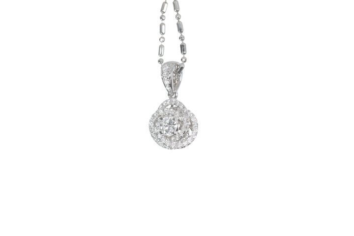 Small Diamond Love Knot Pendant
