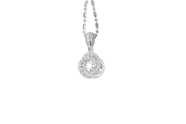 Small Diamond Love Knot Pendant