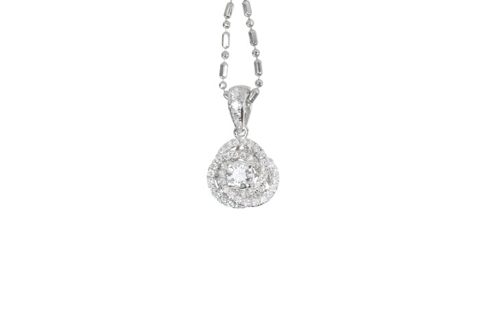 Small Diamond Love Knot Pendant