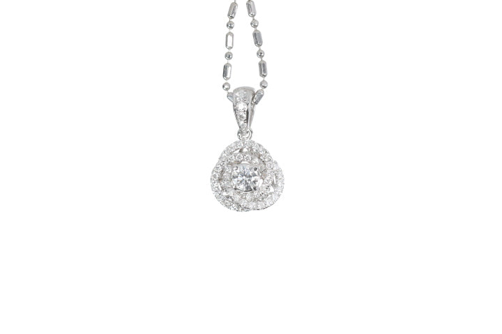 Small Diamond Love Knot Pendant