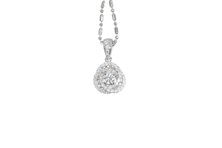 Small Diamond Love Knot Pendant